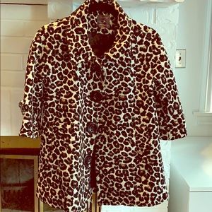 LEOPARD COAT 3/4 SLEEVES